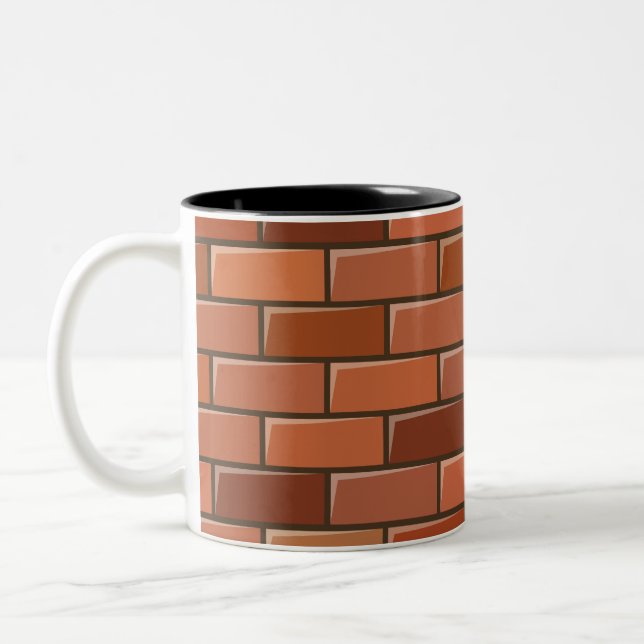 tegelvägg Två-Tonad mugg (Vänster)