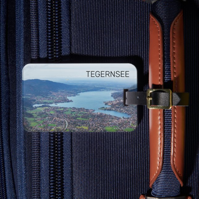 Tegernsee Bavaria Sjö Tyskland Panorama Souvenir Bagagebricka (Framsida Insitu 4)