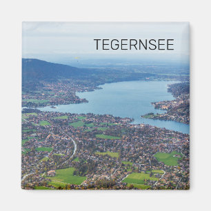 Tegernsee Bavaria Sjö Tyskland Panorama Souvenir Magnet