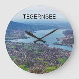 Tegernsee Bavaria Sjö Tyskland Panorama Souvenir Stor Klocka