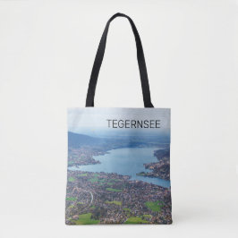 Tegernsee Bavaria Sjö Tyskland Panorama Souvenir Tygkasse