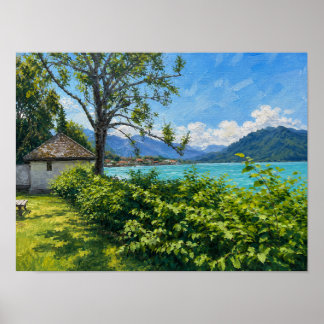 Tegernsee vid Alperna Poster
