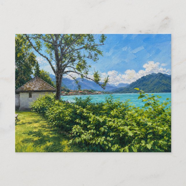 Tegernsee vid Alperna Vykort (Framsida)