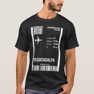 Tegucigalpa Honduras Boarding Pass Airline Biljett T Shirt