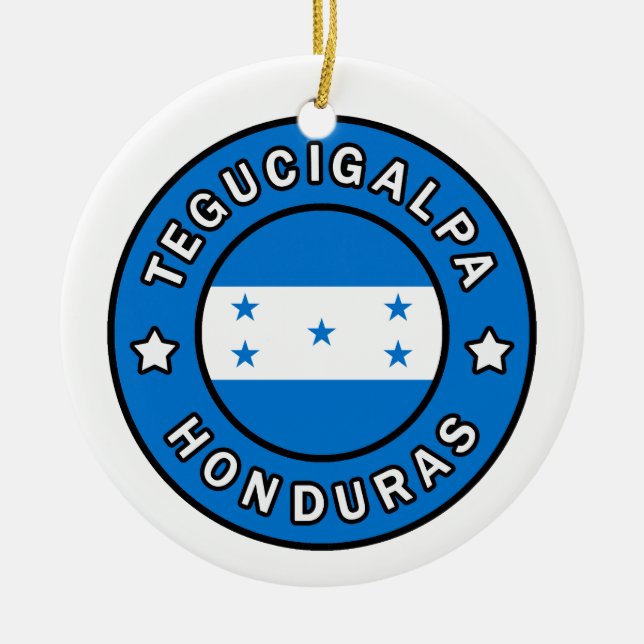 Tegucigalpa Honduras Julgransprydnad Keramik (Framsidan)