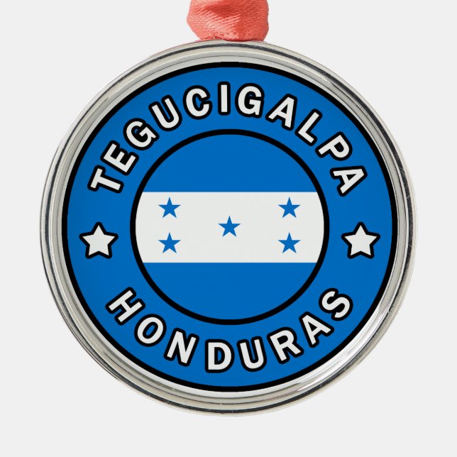 Tegucigalpa Honduras Julgransprydnad Metall (Framsidan)