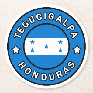 Tegucigalpa Honduras Underlägg Papper Rund