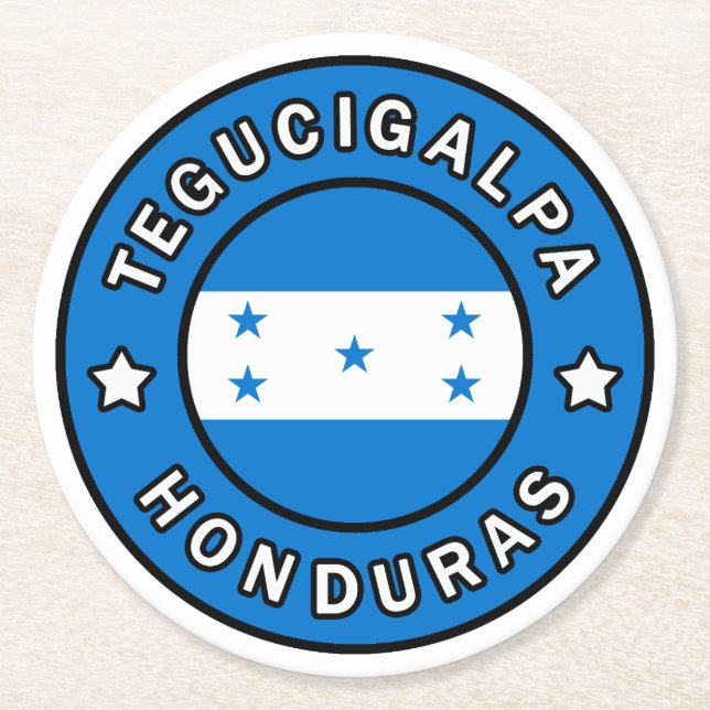 Tegucigalpa Honduras Underlägg Papper Rund (Framsidan)