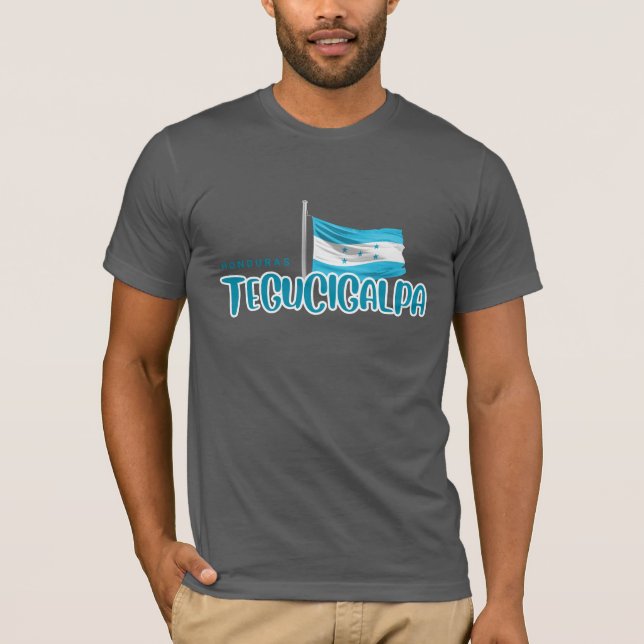Tegucigalpa med Honduras flagga T Shirt (Framsida)