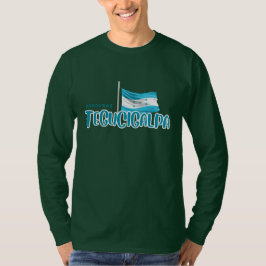 Tegucigalpa med Honduras flagga T Shirt