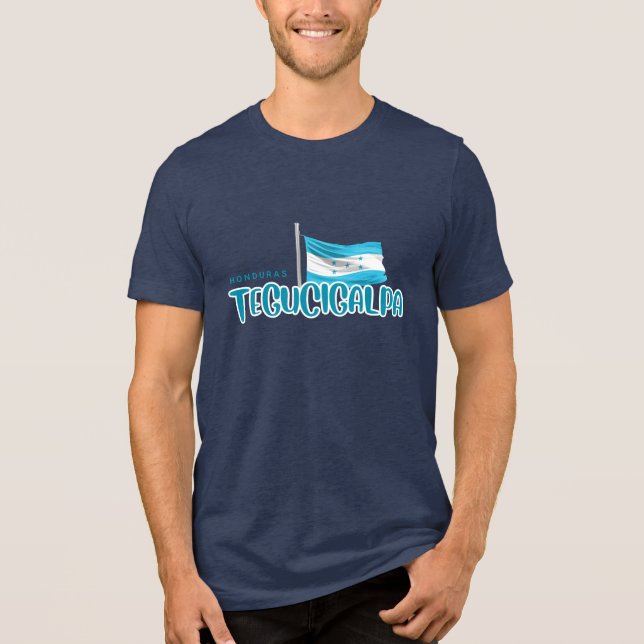 Tegucigalpa med Honduras flagga T Shirt (Framsida)