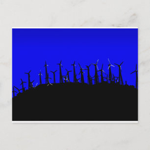 Tehachapi Vind Farm Silhouette Vykort
