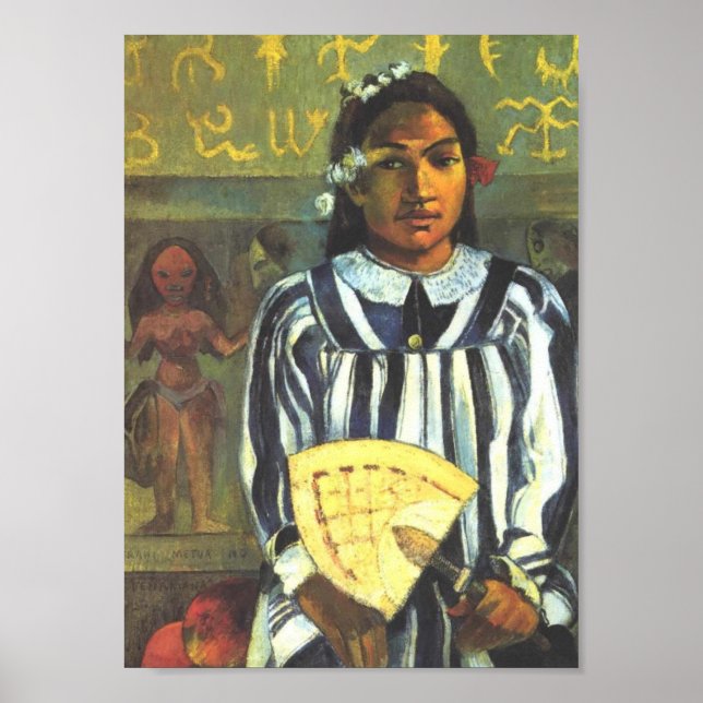 "Tehamana har många ancestorer" - Paul Gauguin Skr Poster (Framsidan)