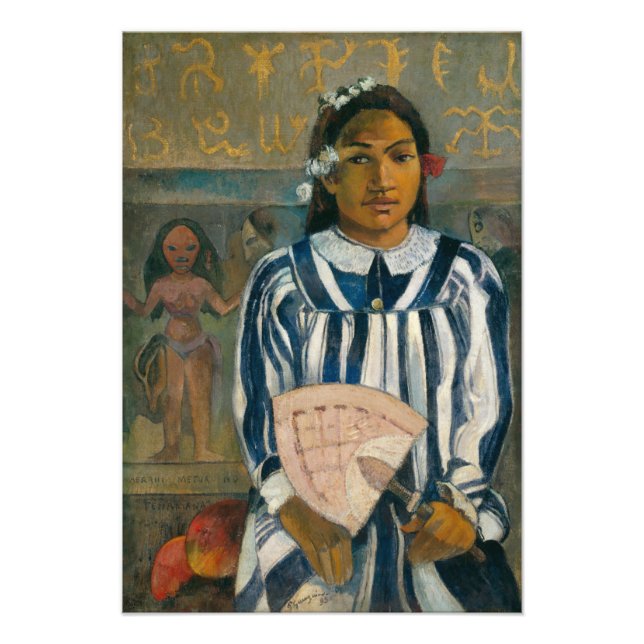 Tehamanas gäster av Paul Gauguin Fototryck (Framsidan)