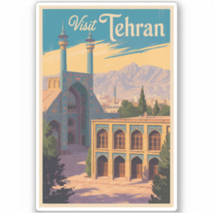 Teheran Iran Golestan Palace Illustration Travel Klistermärken