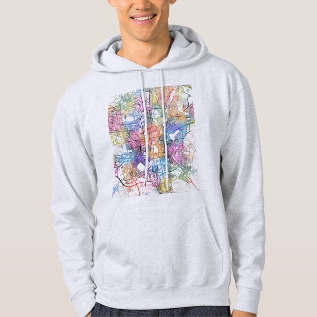 Teheran Iran Stadskarta Hoodie (Framsida)