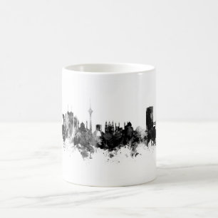 Tehran Iran Skyline Black White Kaffemugg