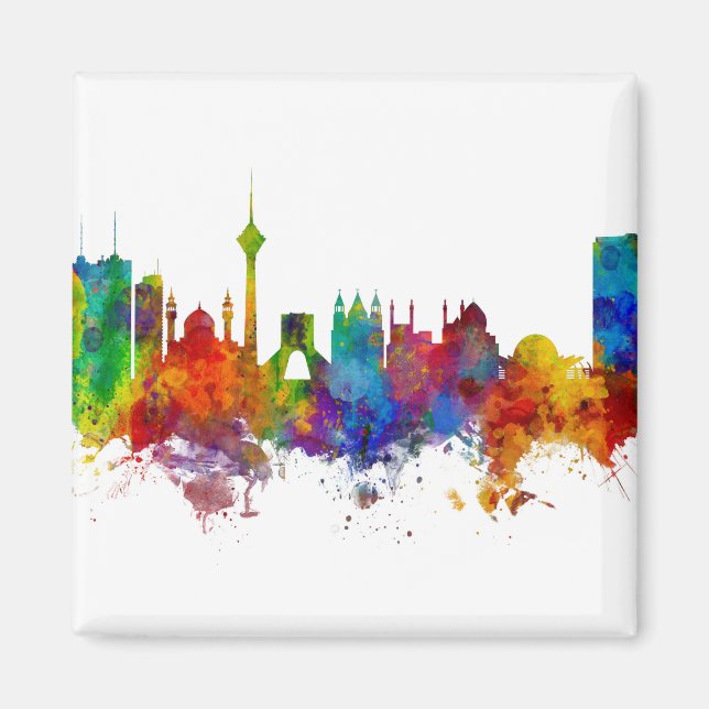 Tehran Iran Skyline Magnet (Framsidan)