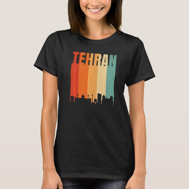 Tehran Skyline   T Shirt (Framsida)