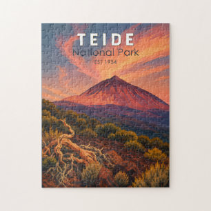 Teide nationalpark Spanien Illustration Resa Konst Pussel