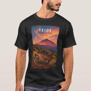Teide nationalpark Spanien Illustration Resa Konst T Shirt