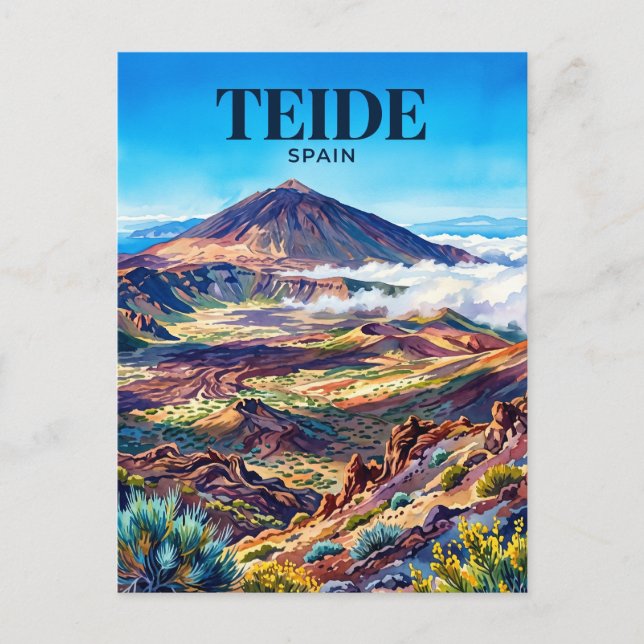 Teide nationalpark Spanien Vykort (Framsida)
