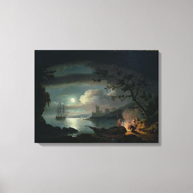 Teignmouth by moonlight canvastryck (Framsida)