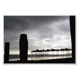 Teignmouth Pier och Beach Devon England UK Fototryck