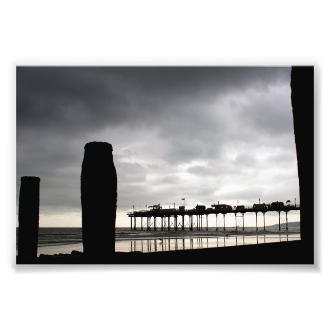 Teignmouth Pier och Beach Devon England UK Fototryck (Framsidan)