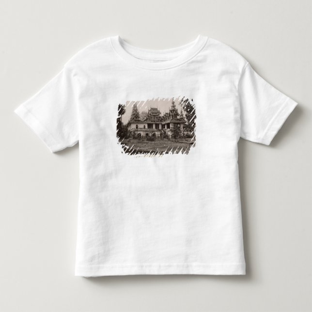 Teik Kyaung kloster, isle av Katoen Tee Shirt (Framsida)