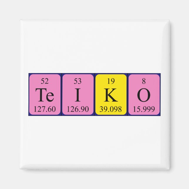 Teiko periodisk magnet bord namn (Framsidan)