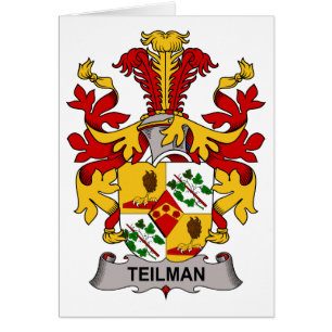 Teilman familjvapensköld hälsningskort