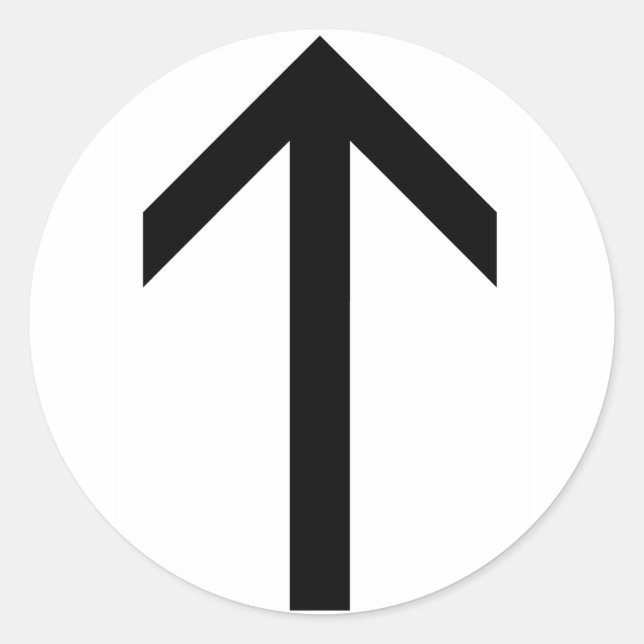 TEIWAZ RUNE RUNT KLISTERMÄRKE (Framsida)