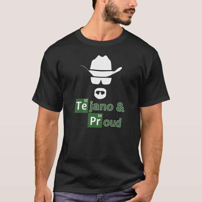Tejano och stolt manar mörka T-tröja T-shirt (Framsida)