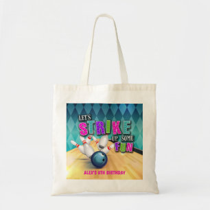 Tejen i Bowling Birthday Tote Bag Tygkasse