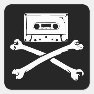 Tejpa & tejpa för piratkopiering för fyrkantigt klistermärke