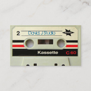 Tejpar den retro kassetten för den Geeky nerdy Visitkort