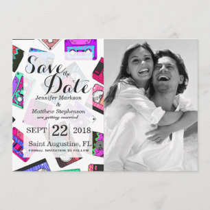 Tejpar den Retro mönstrade kassetten för Inbjudningar