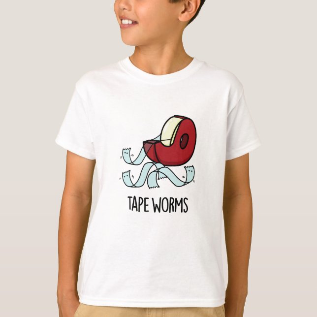 Tejpormar Roliga Klistrig Tejp Puns  T Shirt (Framsida)