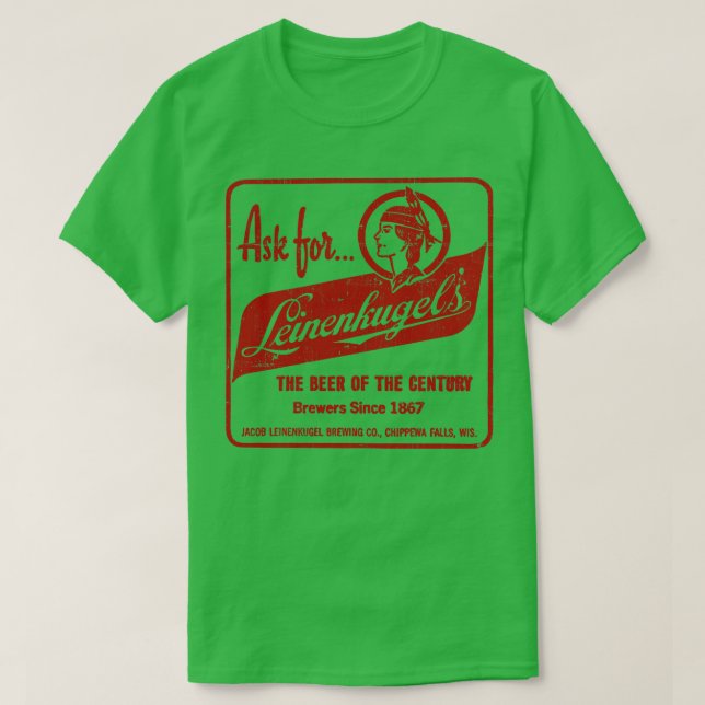 Tejrt med Stil-inmatad design för Leinenkugels Vin T Shirt (Design framsida)
