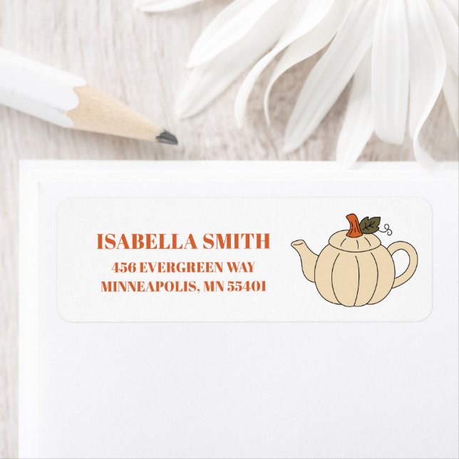 Tekälskare Höst Pumpa Tekann Returadress Etikett (Insitu)