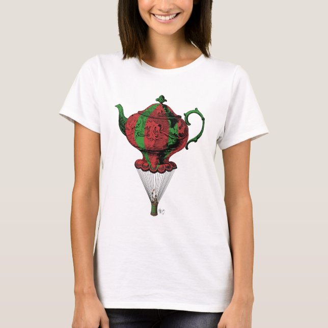Tekanna 2 Röd och Grönt T Shirt (Framsida)