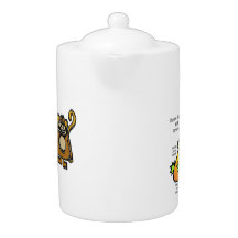 tekanna av katt och kyckling/mus och apa