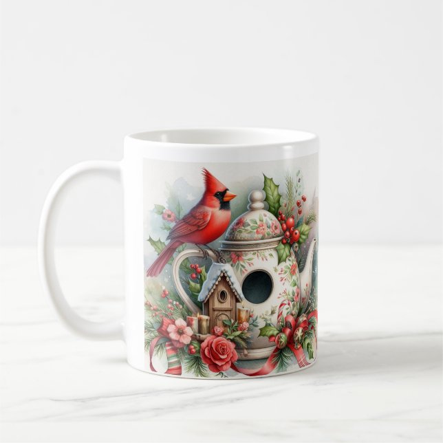 Tekanna Birdhouse-kardinal 6 Kaffemugg (Vänster)