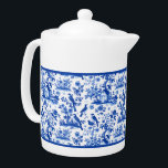 Tekanna för Blommigt av vintage blå och vit Fransk<br><div class="desc">Vintage Blue and White Fransk Tekanna Charm Denna vackert utförliga tekanna av Franskens blommigt i klassiskt blått och vitt tillför vintagens elegans till vilket kök som helst. #vintage blå vit tekanna, #fransk blommigt köksdekoration, #elegant tea party stil, #Classic porcelain tea set, #blue white china mönster, #shabby chic home accesory, #timelless...</div>