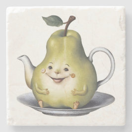 Tekanna för leende Pear Stenunderlägg