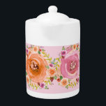Tekanna för vattenfärgsBlommigt<br><div class="desc">Vattenfärgad blommigt Tekanna med pastellblommor och en blommigt som omger blommorna. Tack vare Kreativet Fabrica för en del av inslag i designen.</div>