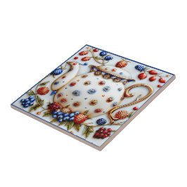 Tekanna för Vintage av för jordbruksgrödor Kakelplatta