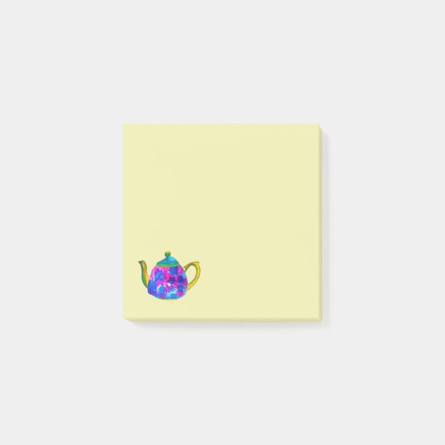Tekanna för vit vattenfärg post-it block (Framsida)