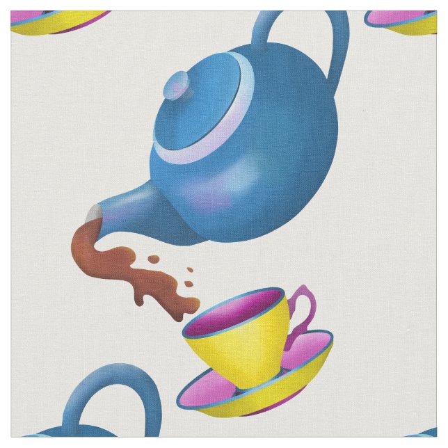 Tekanna kopp och såser tyg (Närbild)